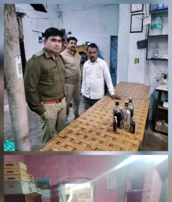 कलेक्टर केआदेश पर आबकारी अधिकारी जागे आधा दर्जन ढाबों पर की कार्यवाही