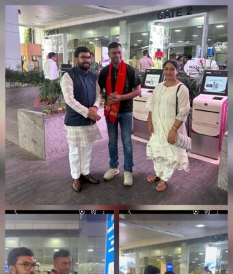 सांसद बंटी विवेक साहू ने छिंदवाड़ा के लाल आशुतोष वरदेय का गुवाहाटी में किया सम्मान